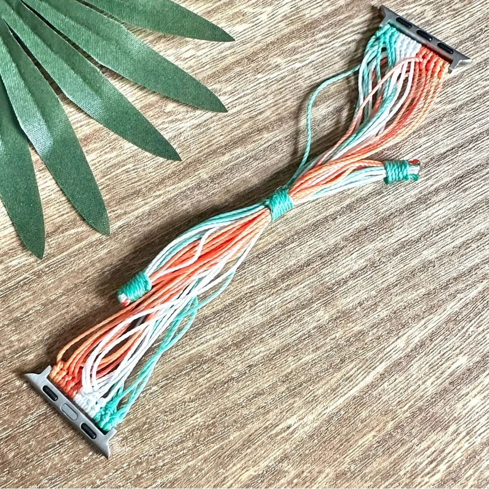 3/$22🩶 Sunset Waves Bohemian String Sliding Apple Watch BAND ONLY 38 40 41 NEW